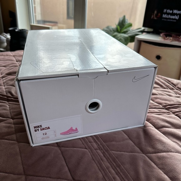 Customized Pink Nike Mens 12 Swoosh Shoes - Picture 7 of 7